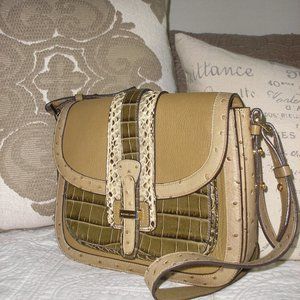 Michael Kors Gia Leather Saddle Bag